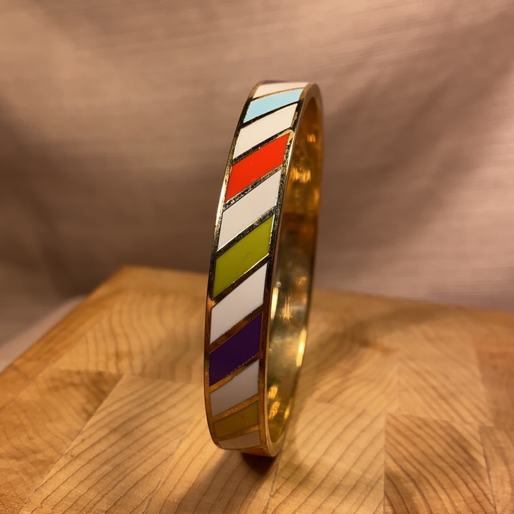 Kate Spade Flying Colors enameled bracelet rainbow - Picture 1 of 10